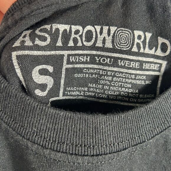 🔥 Travis Scott ASTROWORLD Wish You Were Here Cactus Jack Merch RAP Tee Sm- EUC - Picture 6 of 6